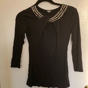 Quarter sleeve fitted sexy top